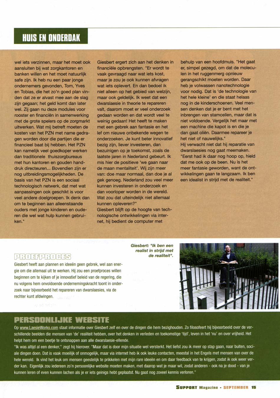 Support magazine interview Nationale Hulpgids 3